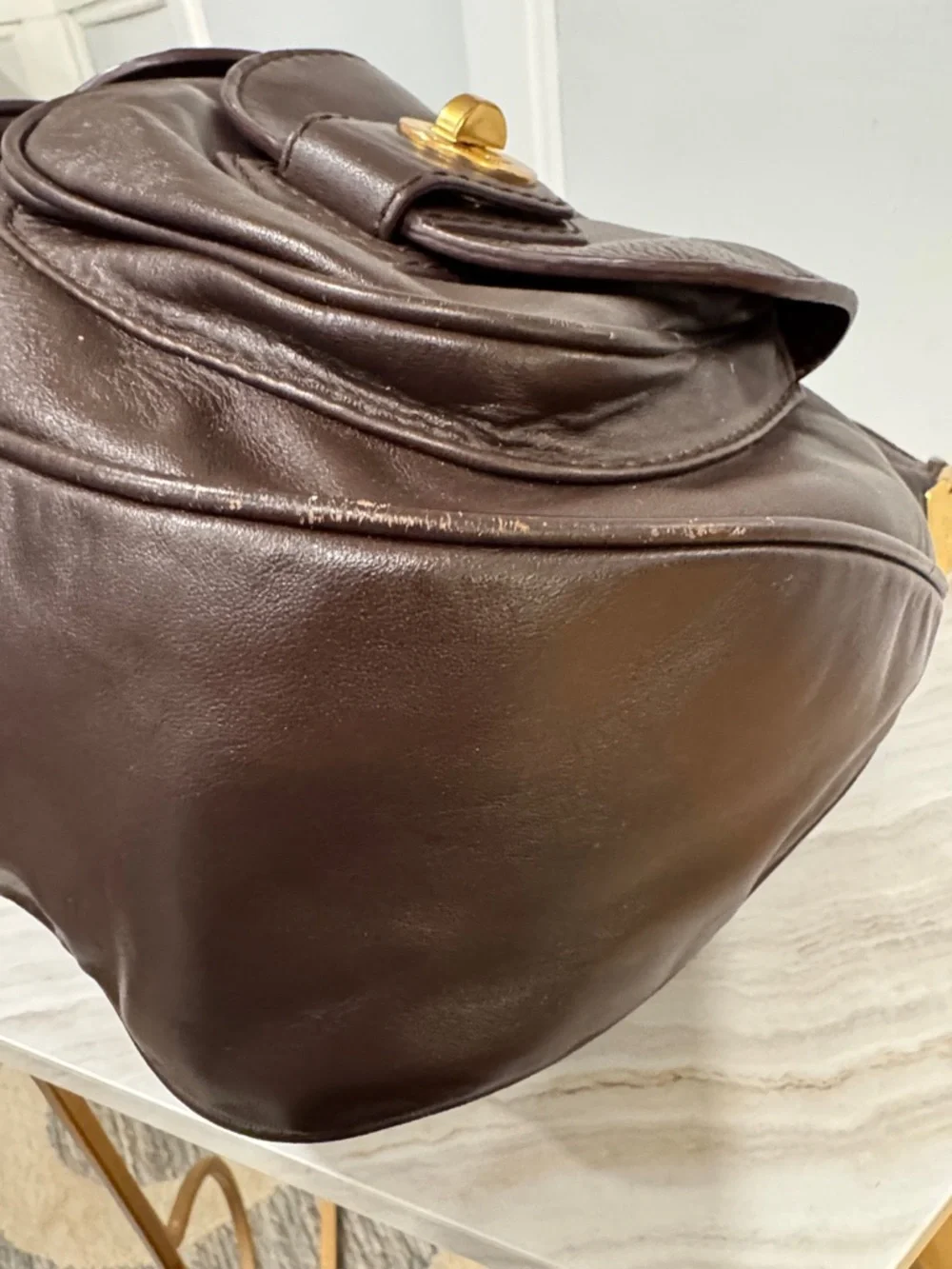 Marc Jacobs Bag Vintage Brown Leather Hobo